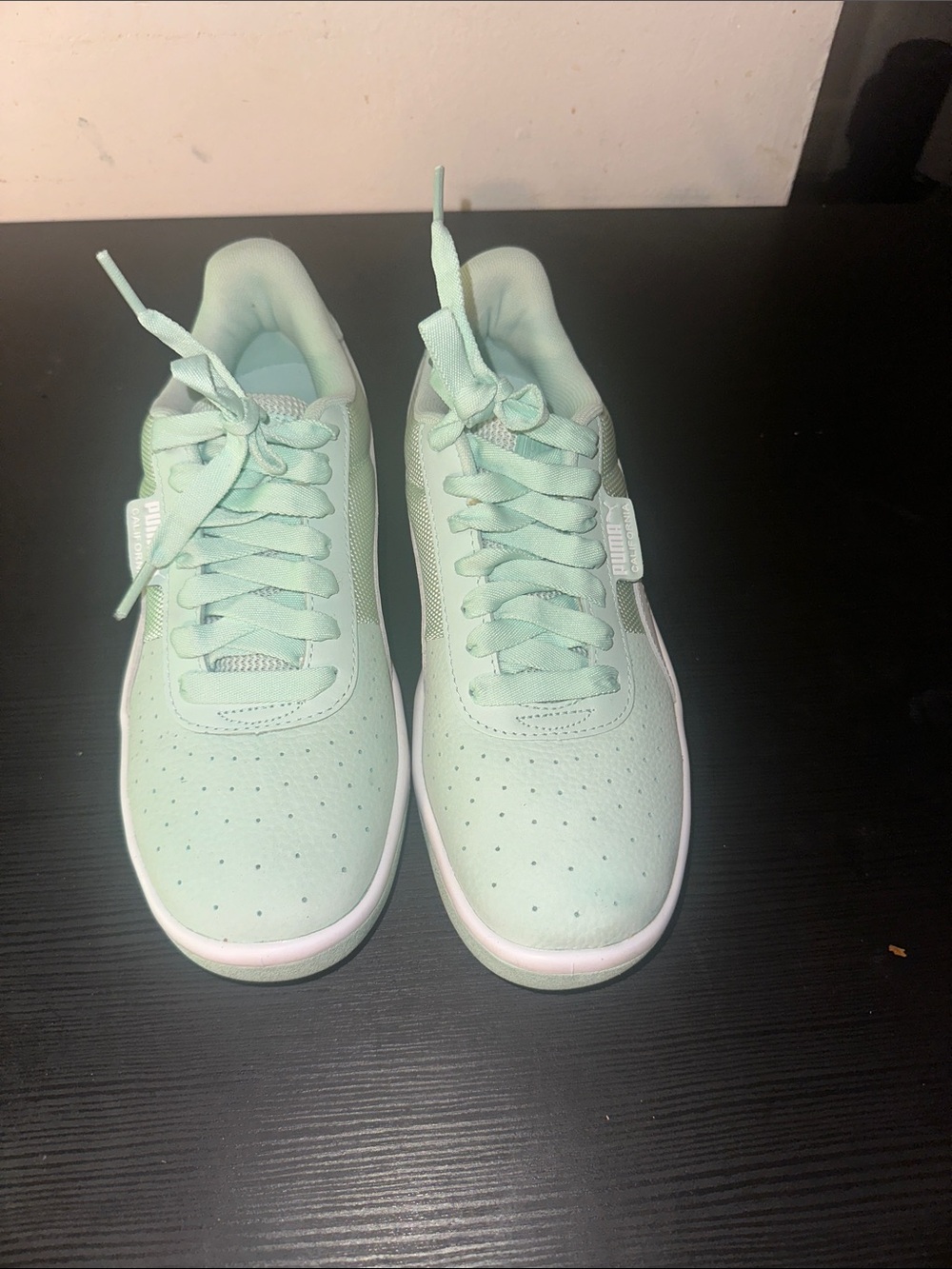 Puma Mint Green Low-Top Sneakers